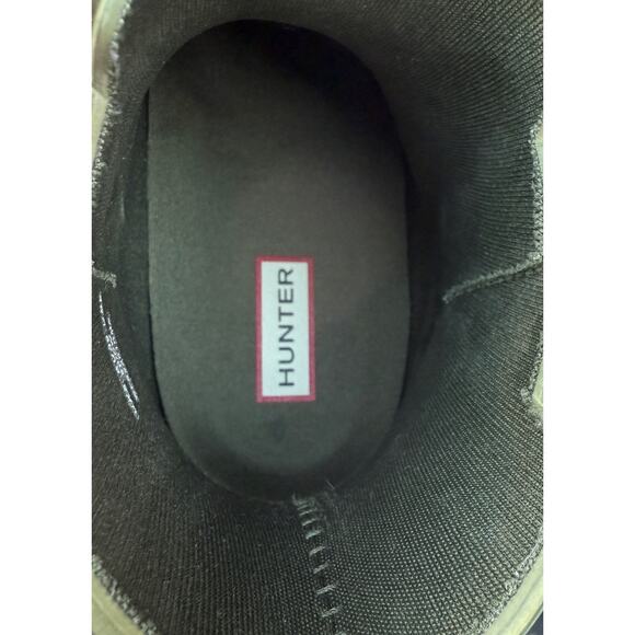 Hunter Refined Slim Fit Chelsea Rain Boots Women’s Sz 8 Green Waterproof Shoes - Picture 9 of 11